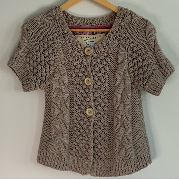 Sanctuary Sweaters - Anthropologie | Sanctuary clothing | Homespun Short Sleeved Cardigan Size Medium